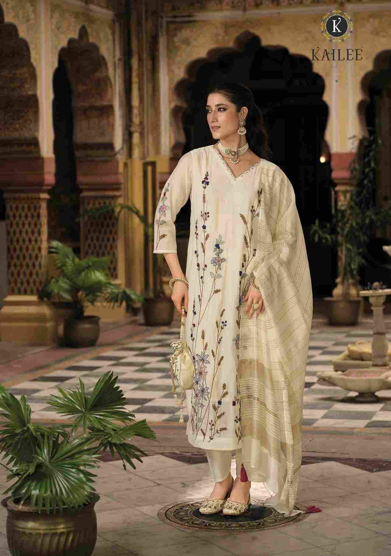 Meher By Kailee 45701 To 45704 Series Beautiful Festive Suits Colorful Stylish Fancy Casual Wear & Ethnic Wear Pure Chanderi Dresses At Wholesale Price