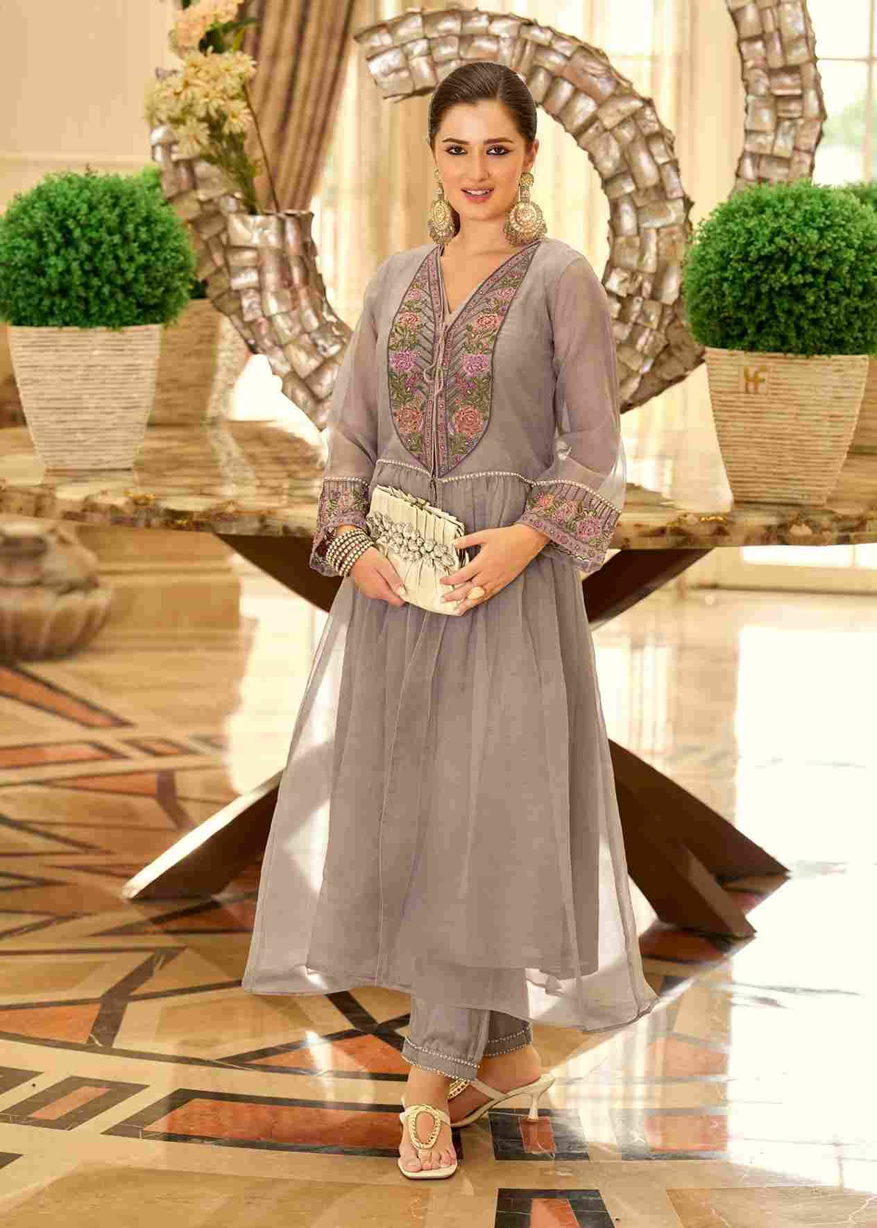 Swara By PRM Trendz 5101 To 5106 Series Designer Stylish Fancy Colorful Beautiful Party Wear & Ethnic Wear Collection Pure Organza Kurtis With Bottom At Wholesale Price
