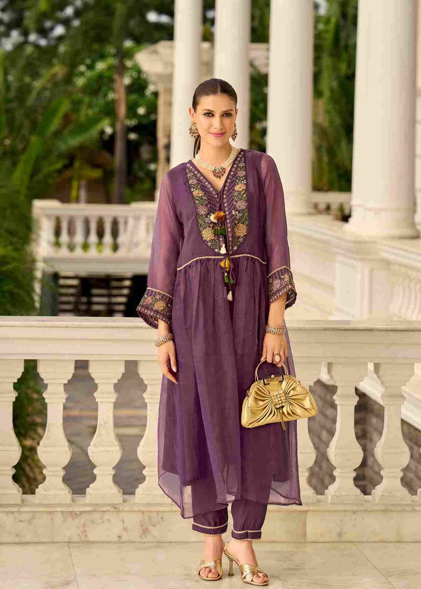 Swara By PRM Trendz 5101 To 5106 Series Designer Stylish Fancy Colorful Beautiful Party Wear & Ethnic Wear Collection Pure Organza Kurtis With Bottom At Wholesale Price