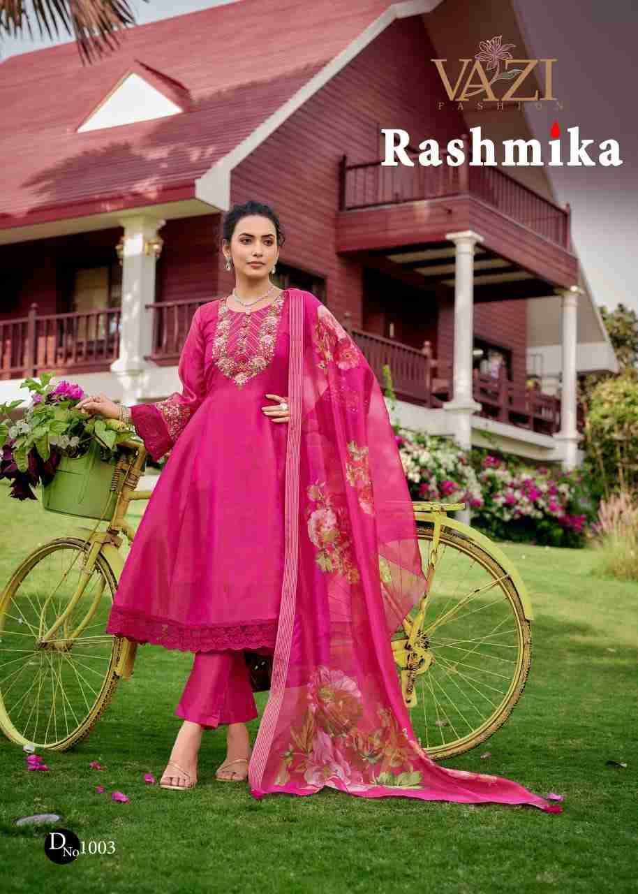 Rashmika By Vazi 1001 To 1004 Series Beautiful Festive Suits Colorful Stylish Fancy Casual Wear & Ethnic Wear Pure Viscose Dresses At Wholesale Price