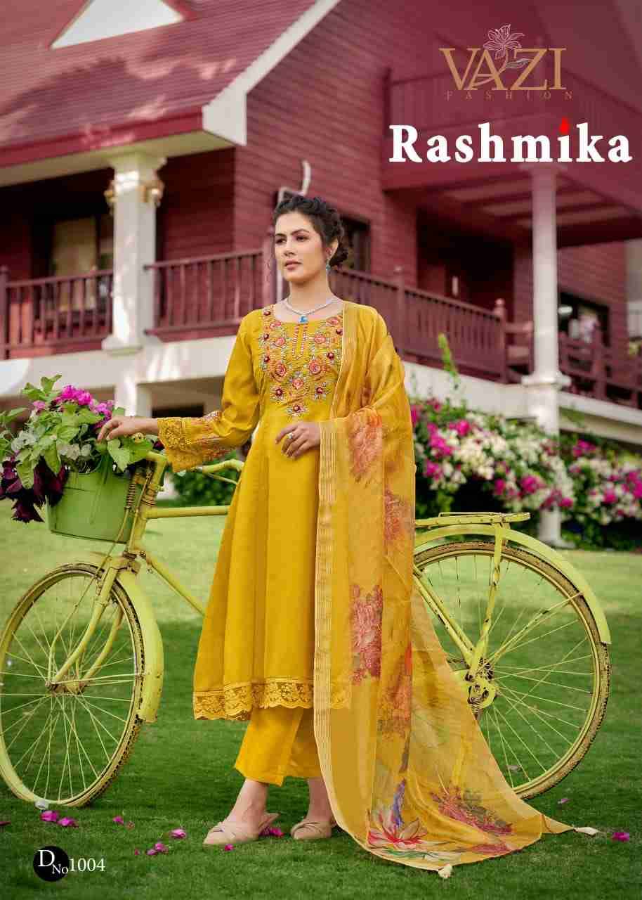 Rashmika By Vazi 1001 To 1004 Series Beautiful Festive Suits Colorful Stylish Fancy Casual Wear & Ethnic Wear Pure Viscose Dresses At Wholesale Price