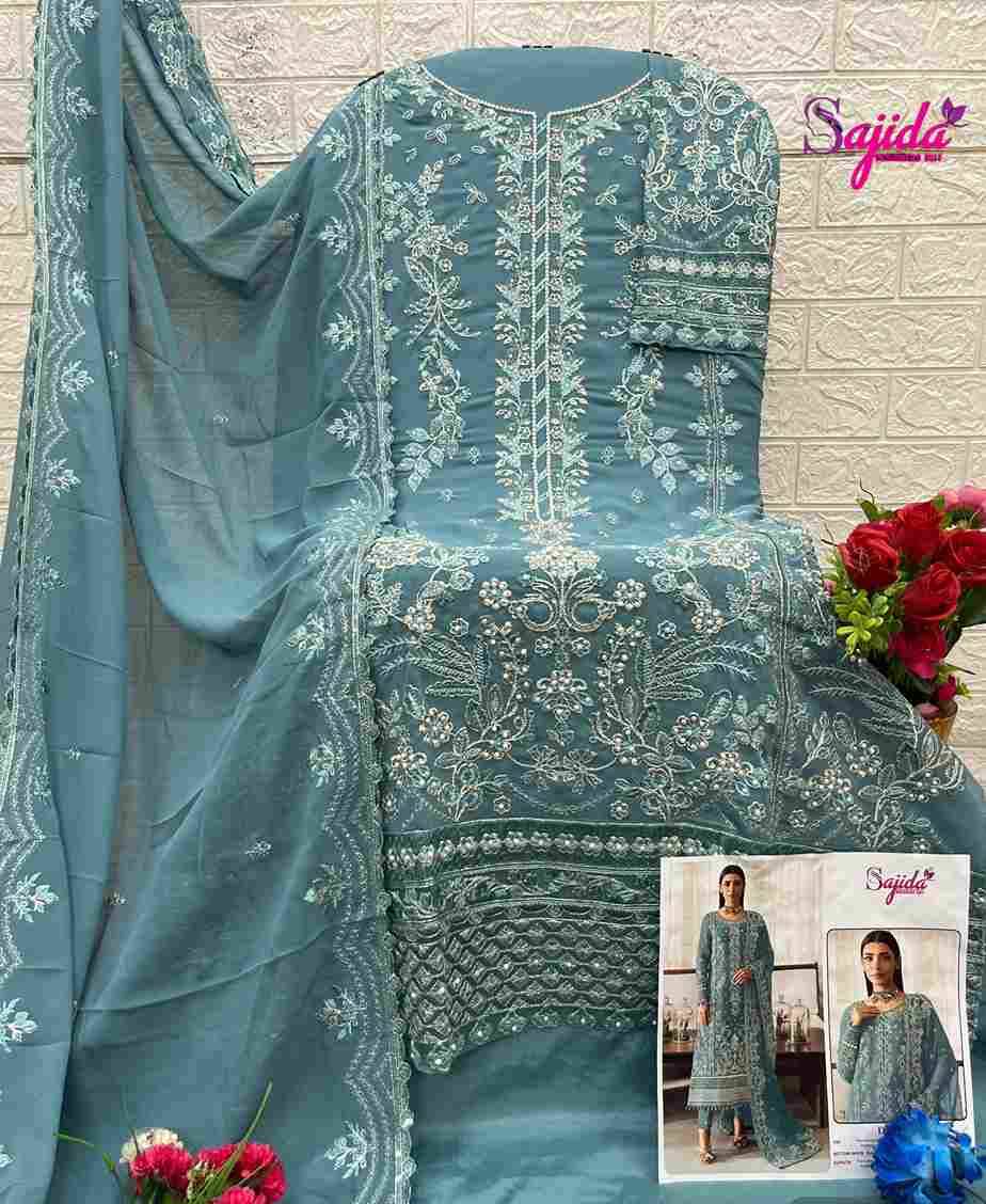 Sajida Hit Design 1075 By Sajida Designer Suit Beautiful Pakistani Suits Colorful Stylish Fancy Casual Wear & Ethnic Wear Heavy Faux Georgette Embroidered Dresses At Wholesale Price