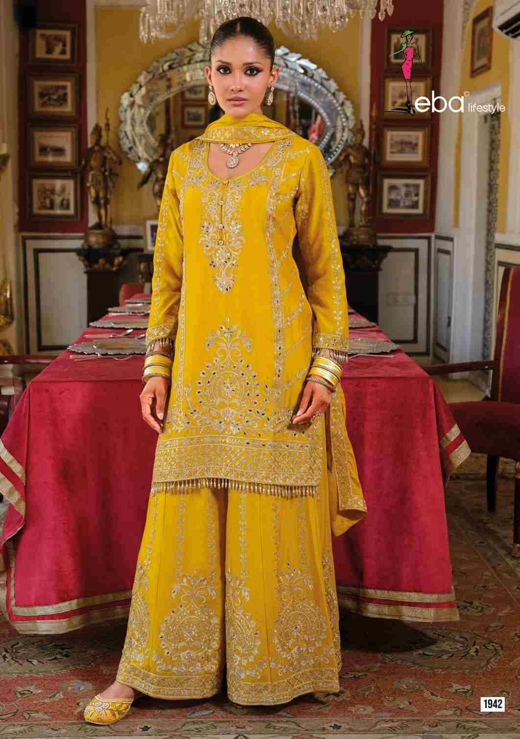 Sundari By Eba Lifestyle 1941 To 1944 Series Beautiful Sharara Suits Colorful Stylish Fancy Casual Wear & Ethnic Wear Heavy Chinnon Embroidery Dresses At Wholesale Price