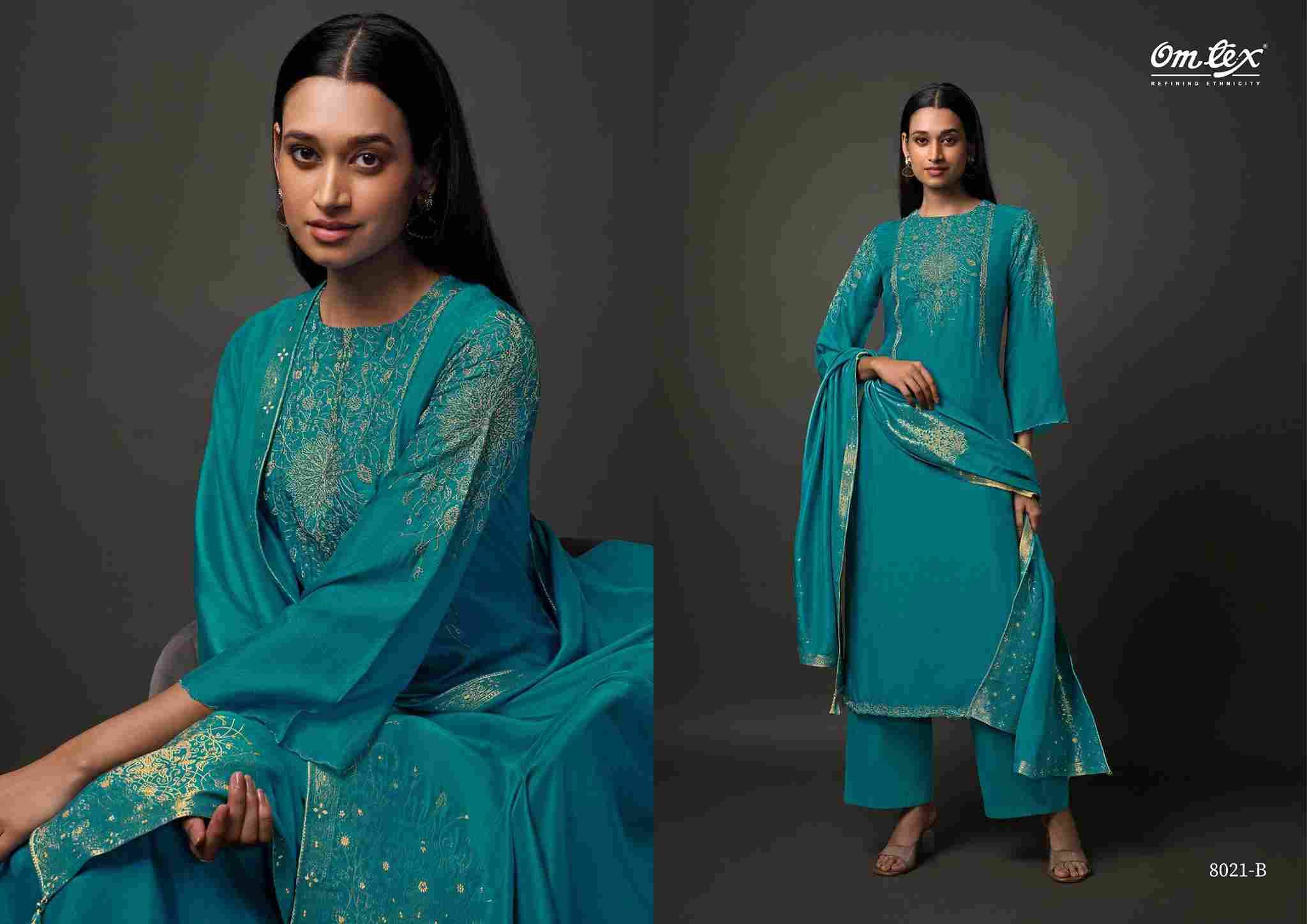 Yoshita By Om Tex 8021-A To 8021-C Series Beautiful Festive Suits Colorful Stylish Fancy Casual Wear & Ethnic Wear Silk Print With Work Dresses At Wholesale Price