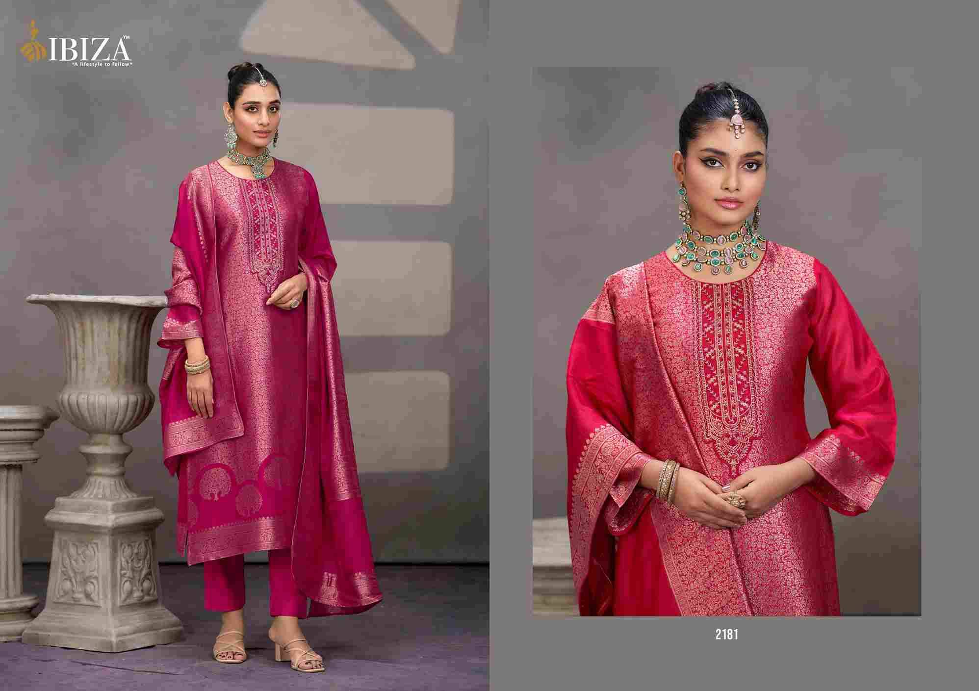 Sakhi Vol-12 By Ibiza 2181 To 2184 Series Designer Festive Suits Beautiful Fancy Stylish Colorful Party Wear & Occasional Wear Pure Silk Jacquard Dresses At Wholesale Price