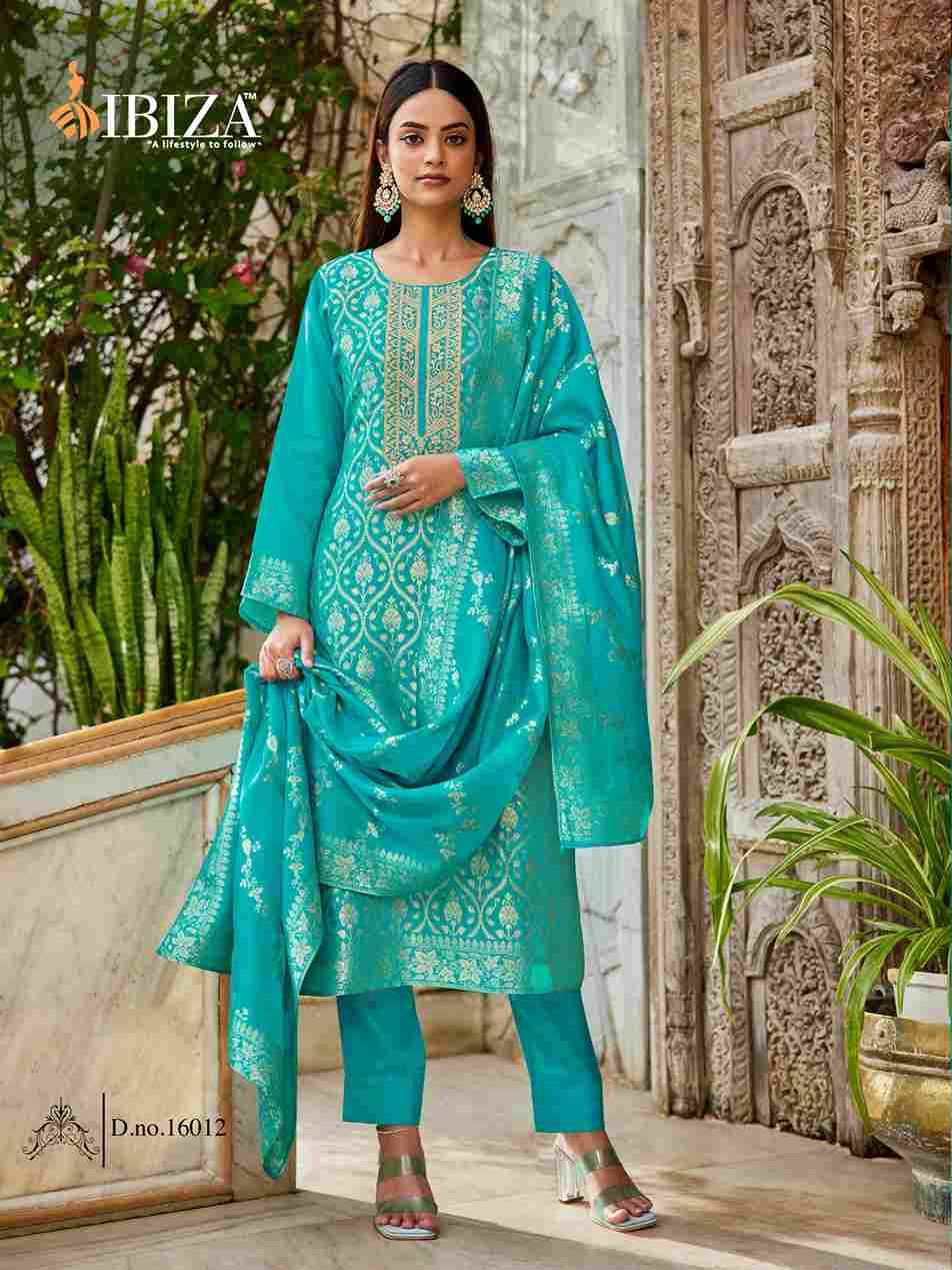 Prerna By Ibiza 16010 To 16013 Series Designer Festive Suits Beautiful Fancy Stylish Colorful Party Wear & Occasional Wear Pure Silk Jacquard Dresses At Wholesale Price