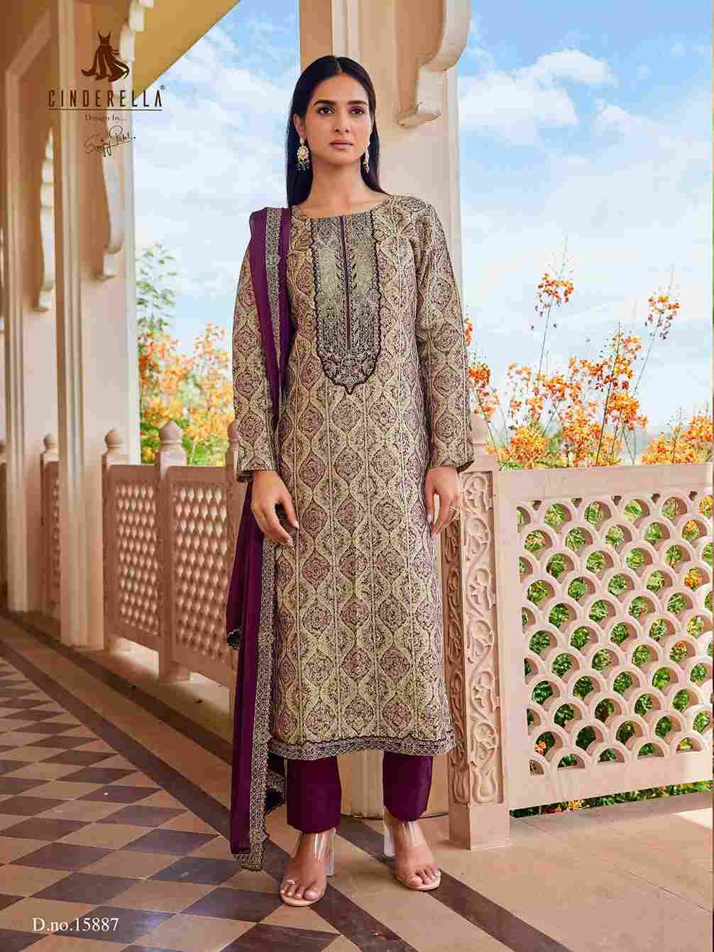 Saheli By Cinderella 15885 To 15888 Series Beautiful Stylish Festive Suits Fancy Colorful Casual Wear & Ethnic Wear & Ready To Wear Silk Jacquard Dresses At Wholesale Price