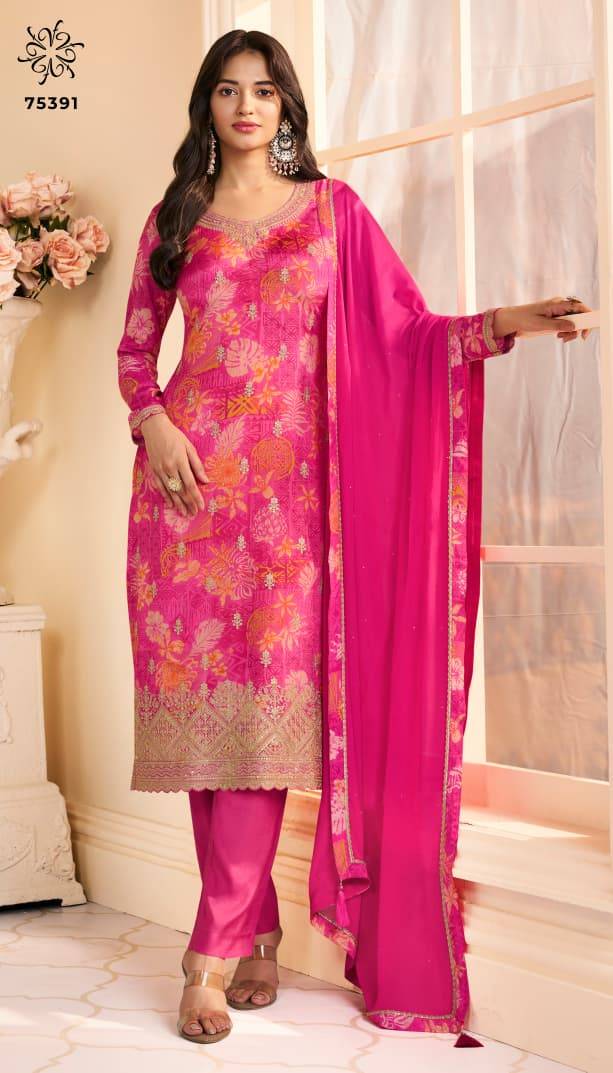 Roop By Kuleesh 75391 To 75394 Series Designer Festive Suits Collection Beautiful Stylish Fancy Colorful Party Wear & Occasional Wear Chinnon Dresses At Wholesale Price