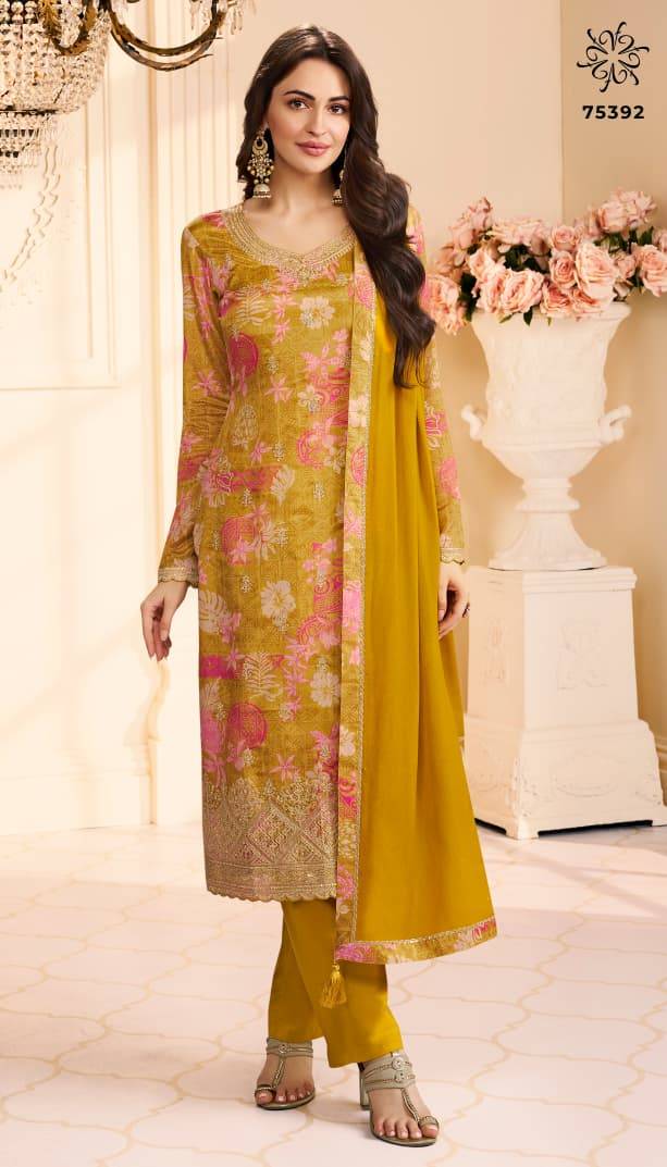 Roop By Kuleesh 75391 To 75394 Series Designer Festive Suits Collection Beautiful Stylish Fancy Colorful Party Wear & Occasional Wear Chinnon Dresses At Wholesale Price