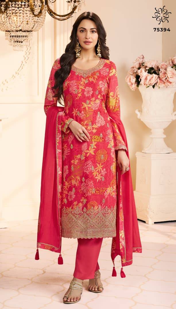 Roop By Kuleesh 75391 To 75394 Series Designer Festive Suits Collection Beautiful Stylish Fancy Colorful Party Wear & Occasional Wear Chinnon Dresses At Wholesale Price