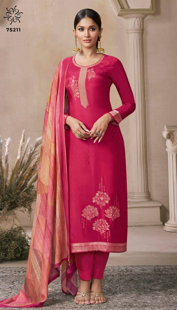 Navya Vol-6 By Kuleesh 75211 To 75214 Series Designer Festive Suits Collection Beautiful Stylish Fancy Colorful Party Wear & Occasional Wear Muslin Dresses At Wholesale Price