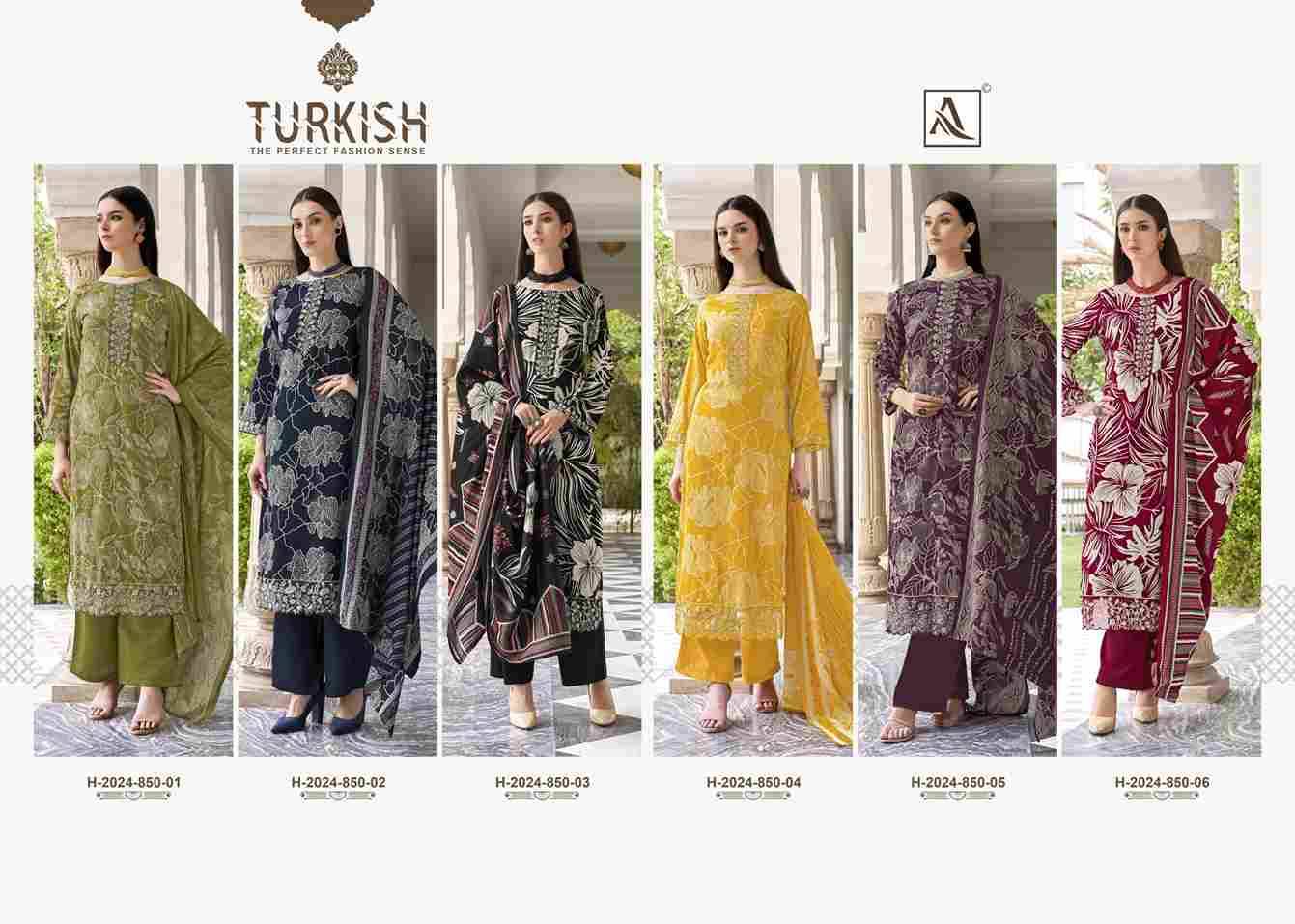 Turkish By Alok Suit 2024-850-01 To 2024-850-06 Series Beautiful Festive Suits Colorful Stylish Fancy Casual Wear & Ethnic Wear Viscose Rayon Dresses At Wholesale Price
