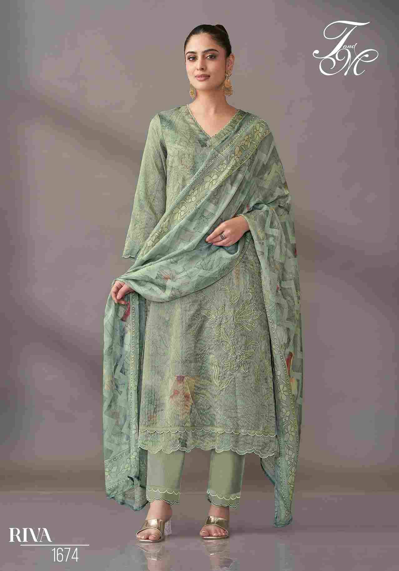 Riva By T And M Designer Studio Beautiful Festive Suits Colorful Stylish Fancy Casual Wear & Ethnic Wear Pure Silk Dresses At Wholesale Price