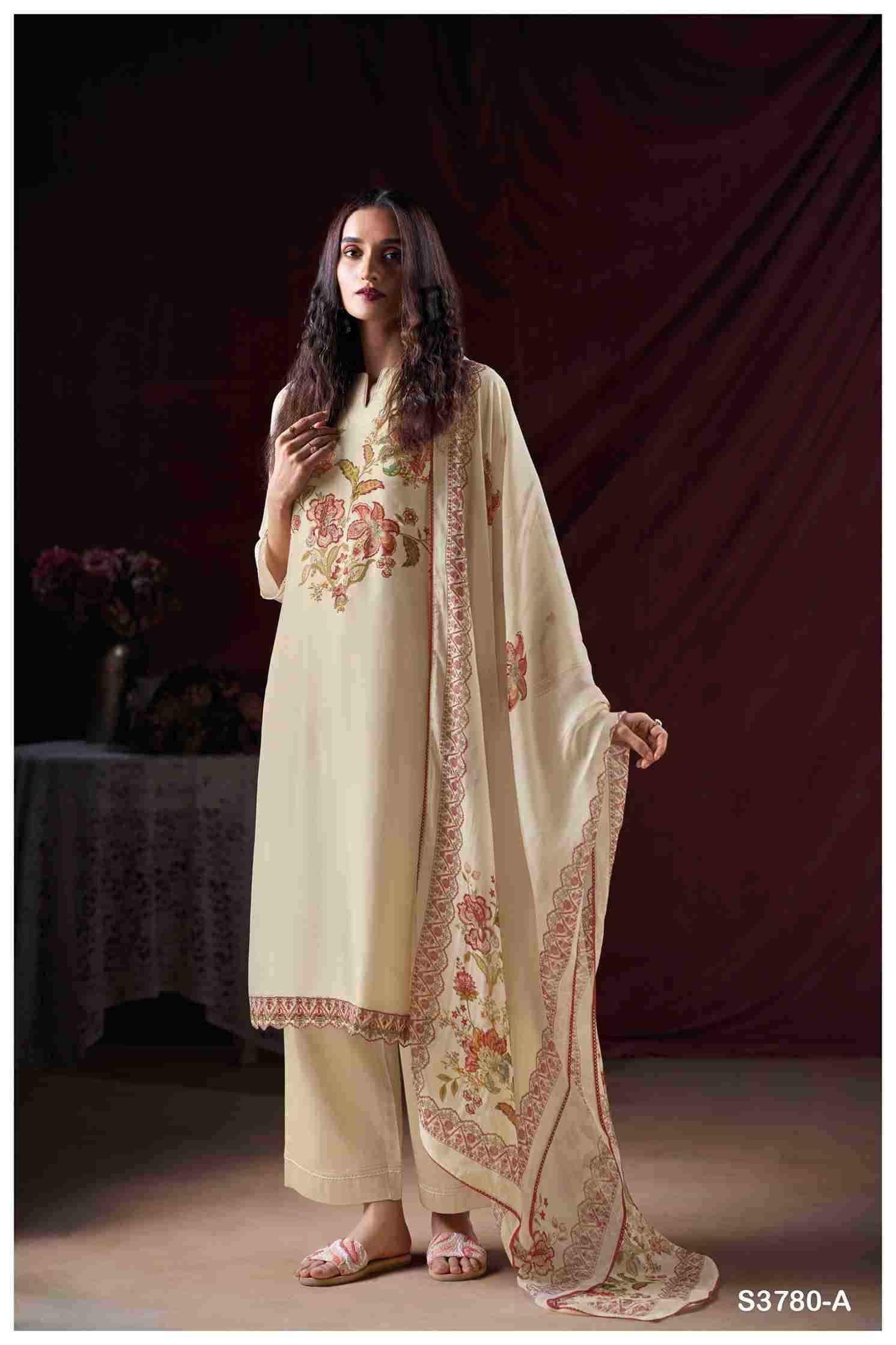 Grezia-3780 By Ganga Fashion 3780-A To 3780-B Series Beautiful Festive Suits Colorful Stylish Fancy Casual Wear & Ethnic Wear Pure Bemberg Silk Dresses At Wholesale Price
