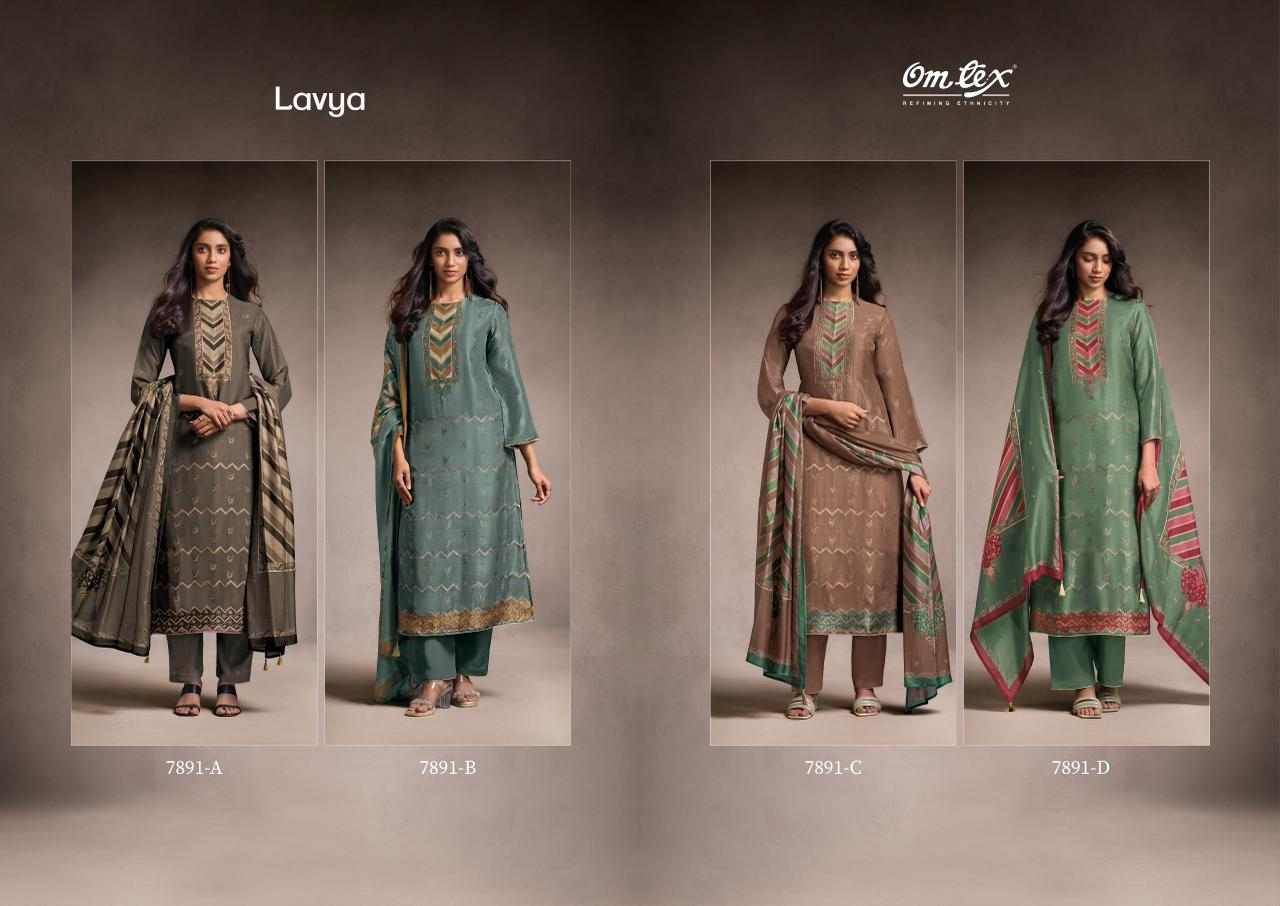 Lavya By Om Tex 7891-A To 7891-D Series Beautiful Festive Suits Colorful Stylish Fancy Casual Wear & Ethnic Wear Silk Dresses At Wholesale Price