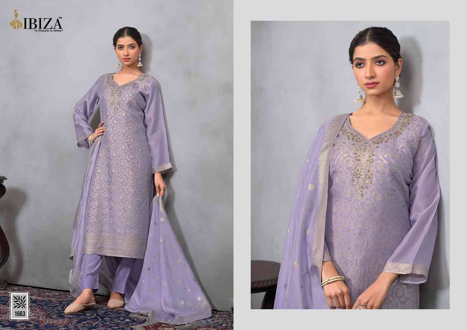 Narah By Ibiza 1661 To 1664 Series Designer Festive Suits Beautiful Fancy Stylish Colorful Party Wear & Occasional Wear Pure Silk Jacquard Dresses At Wholesale Price