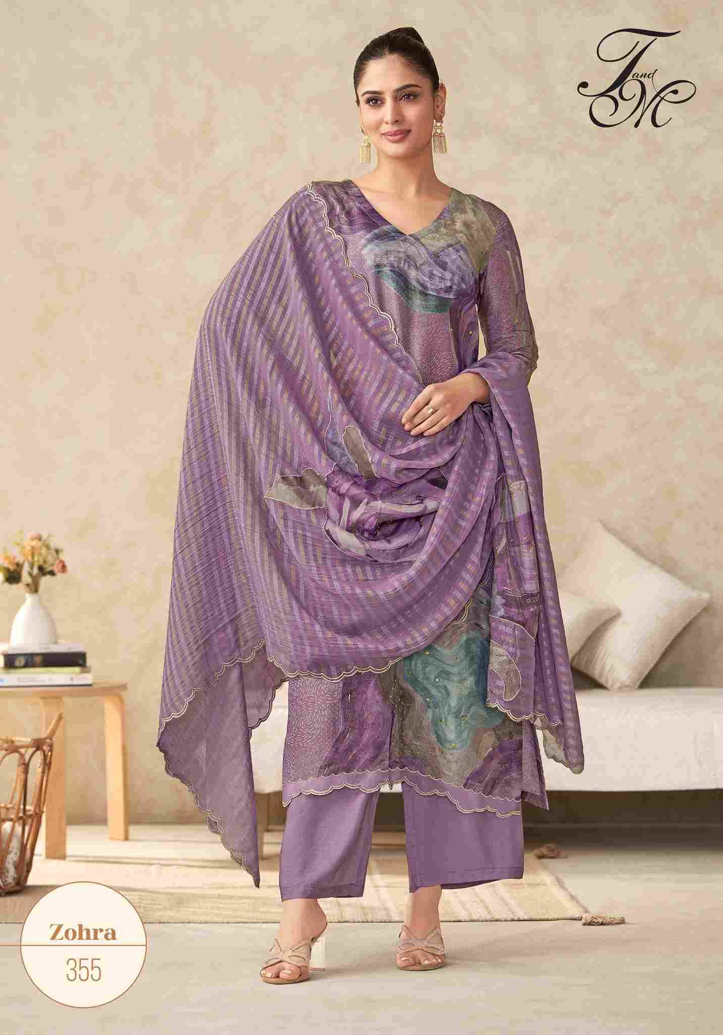 Zohra By T And M Designer Studio Beautiful Festive Suits Colorful Stylish Fancy Casual Wear & Ethnic Wear Tissue Dresses At Wholesale Price