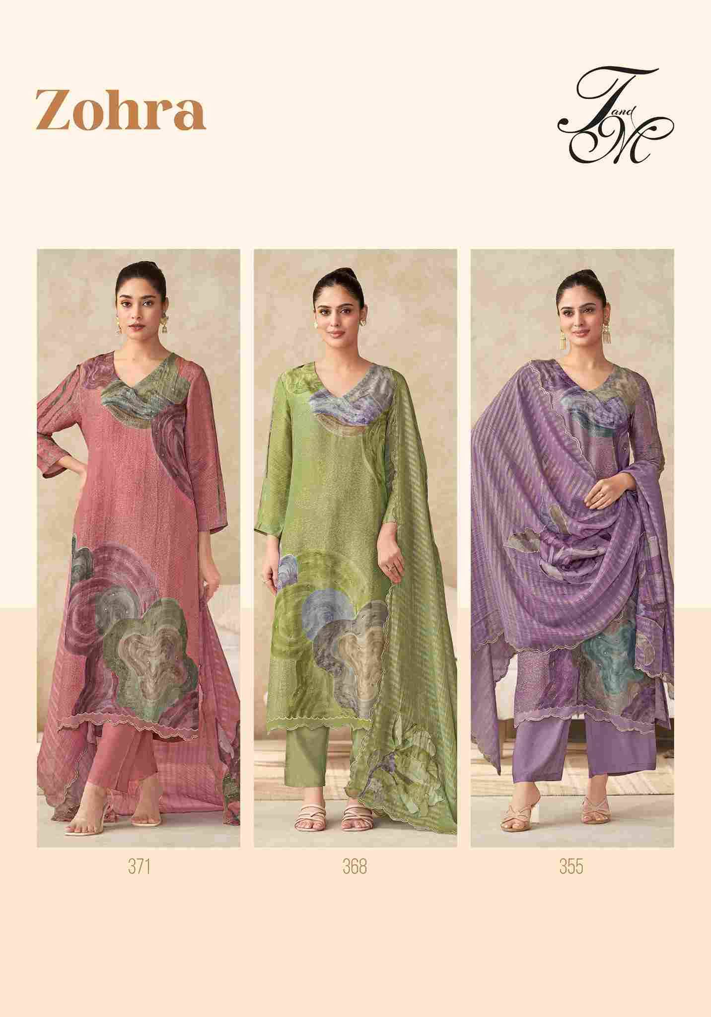 Zohra By T And M Designer Studio Beautiful Festive Suits Colorful Stylish Fancy Casual Wear & Ethnic Wear Tissue Dresses At Wholesale Price