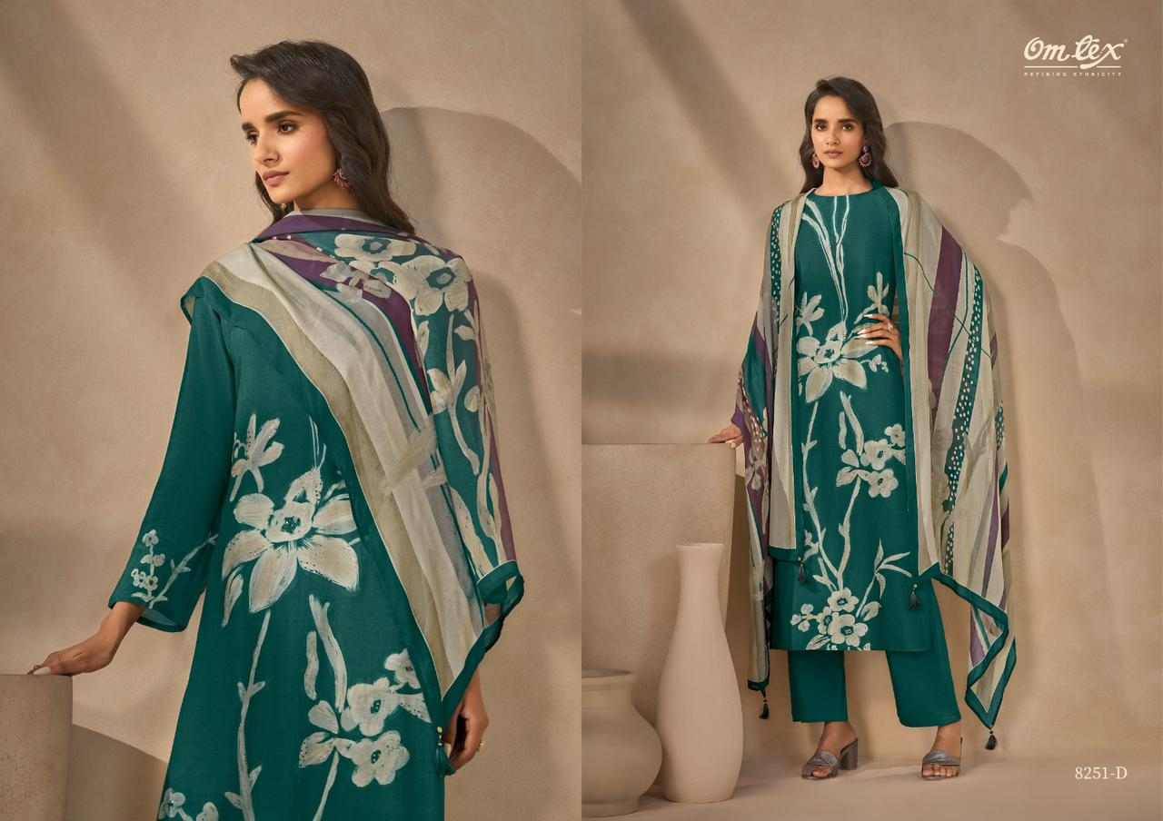Ruhaya By Om Tex 8251-A To 8251-D Series Beautiful Festive Suits Colorful Stylish Fancy Casual Wear & Ethnic Wear Silk Dresses At Wholesale Price