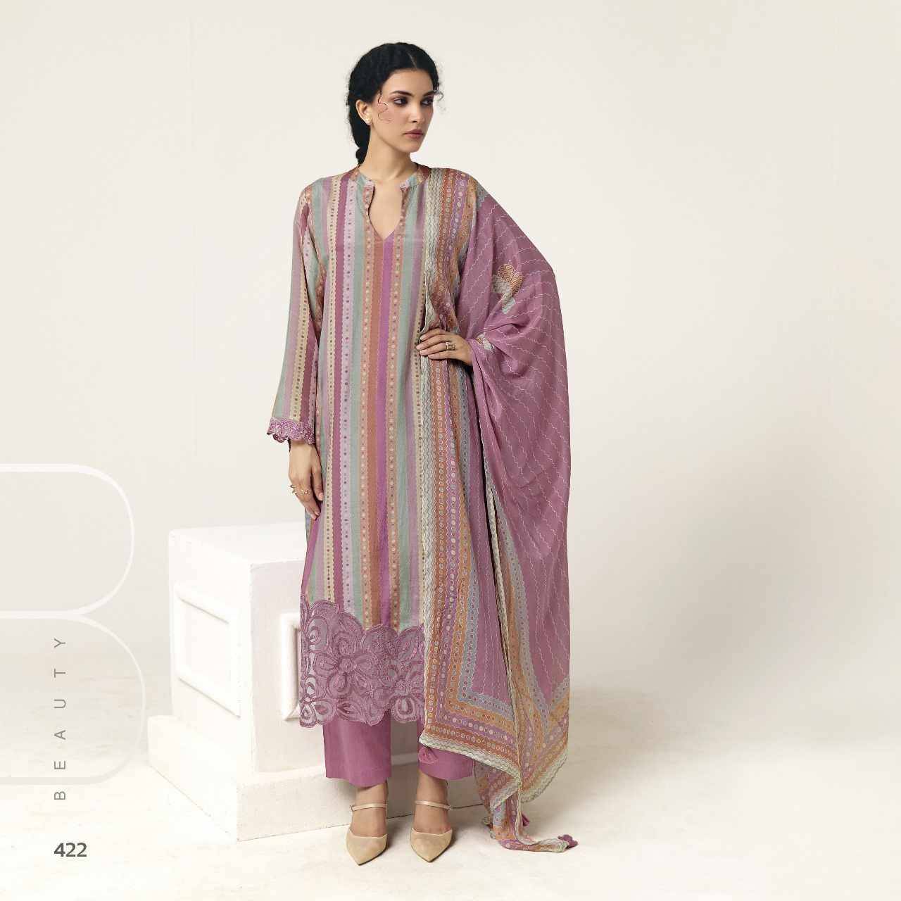 Zulfeen By Sohni 421 To 424 Series Beautiful Suits Colorful Stylish Fancy Casual Wear & Ethnic Wear Pure Muslin Dresses At Wholesale Price