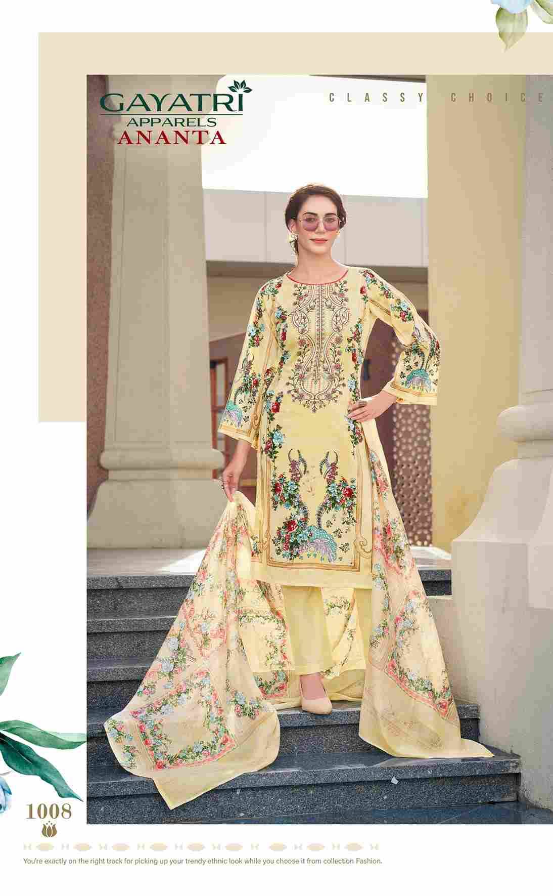 Ananta Vol-1 By Gayatri 1001 To 1008 Series Designer Stylish Fancy Colorful Beautiful Party Wear & Ethnic Wear Collection Cambric Cotton Dresses At Wholesale Price