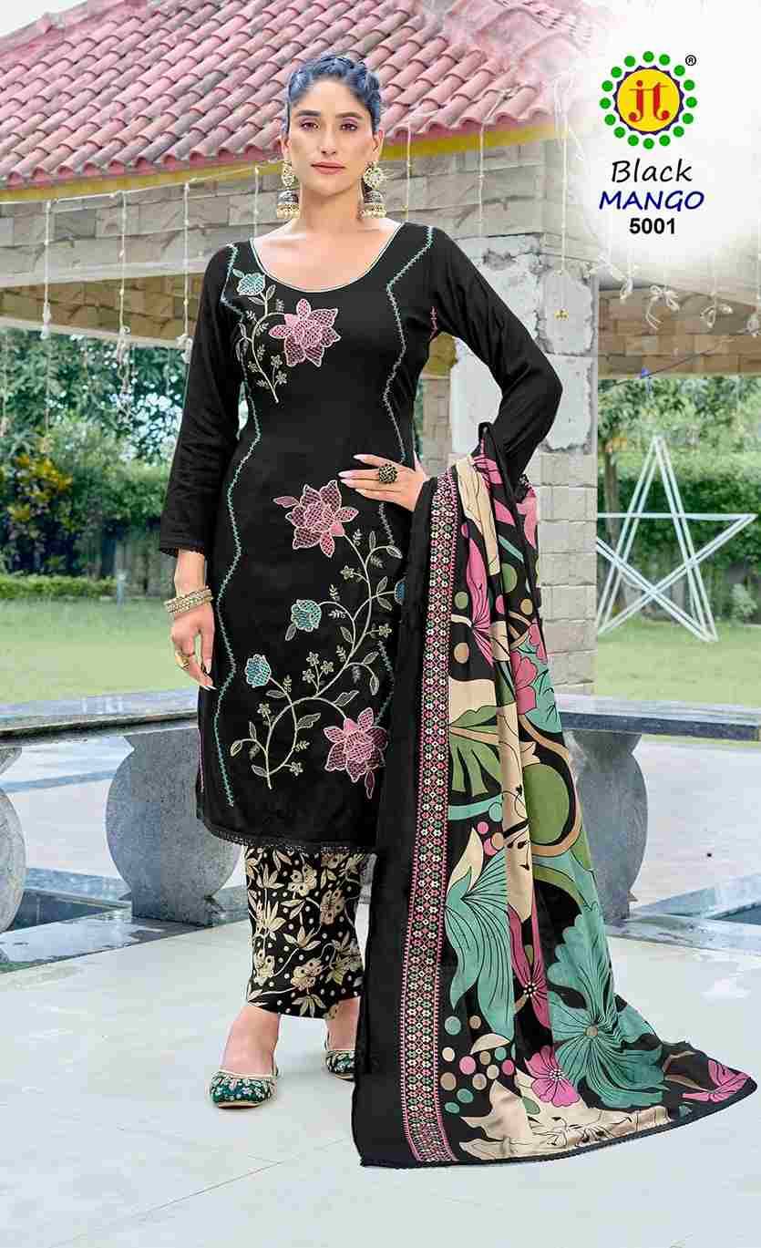 Black Mango Vol-5 By JT 5001 To 5005 Series Beautiful Festive Suits Colorful Stylish Fancy Casual Wear & Ethnic Wear Rayon Dresses At Wholesale Price