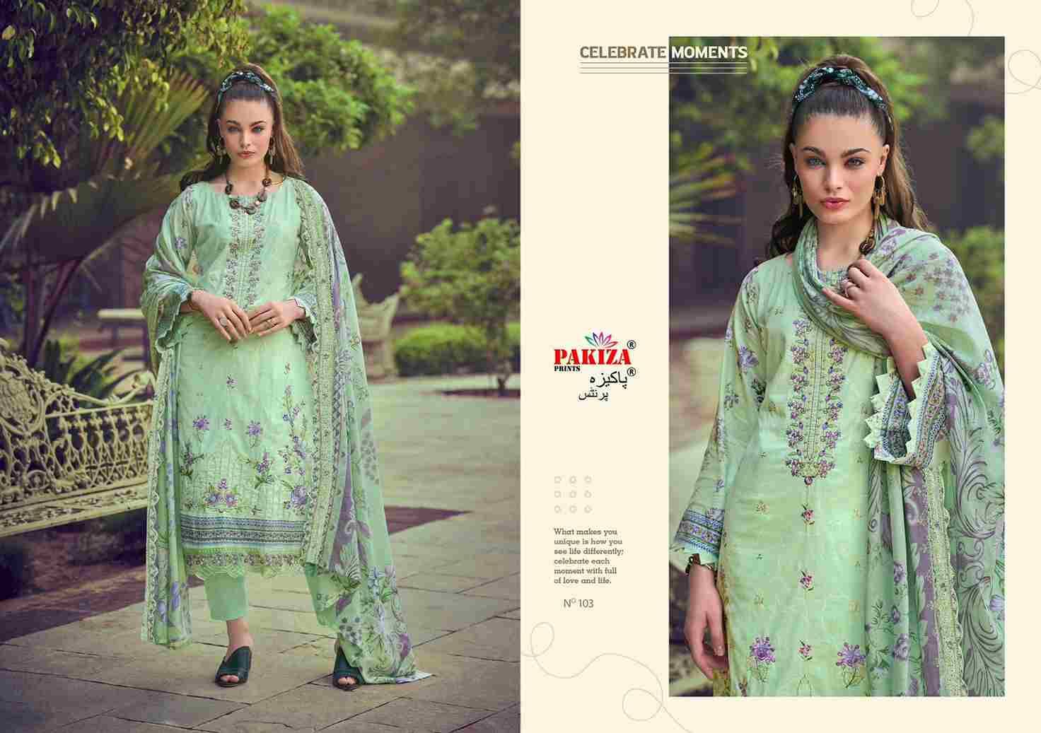 Ziaaz Vol-1 By Pakiza Prints 101 To 110 Series Beautiful Festive Suits Stylish Fancy Colorful Party Wear & Occasional Wear Lawn Cotton Print Dresses At Wholesale Price
