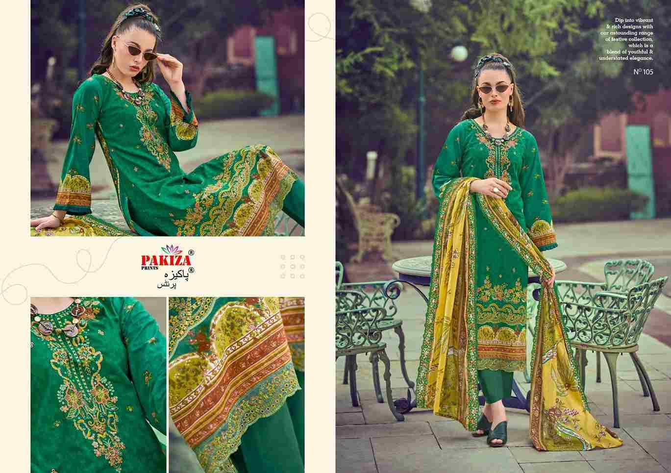 Ziaaz Vol-1 By Pakiza Prints 101 To 110 Series Beautiful Festive Suits Stylish Fancy Colorful Party Wear & Occasional Wear Lawn Cotton Print Dresses At Wholesale Price