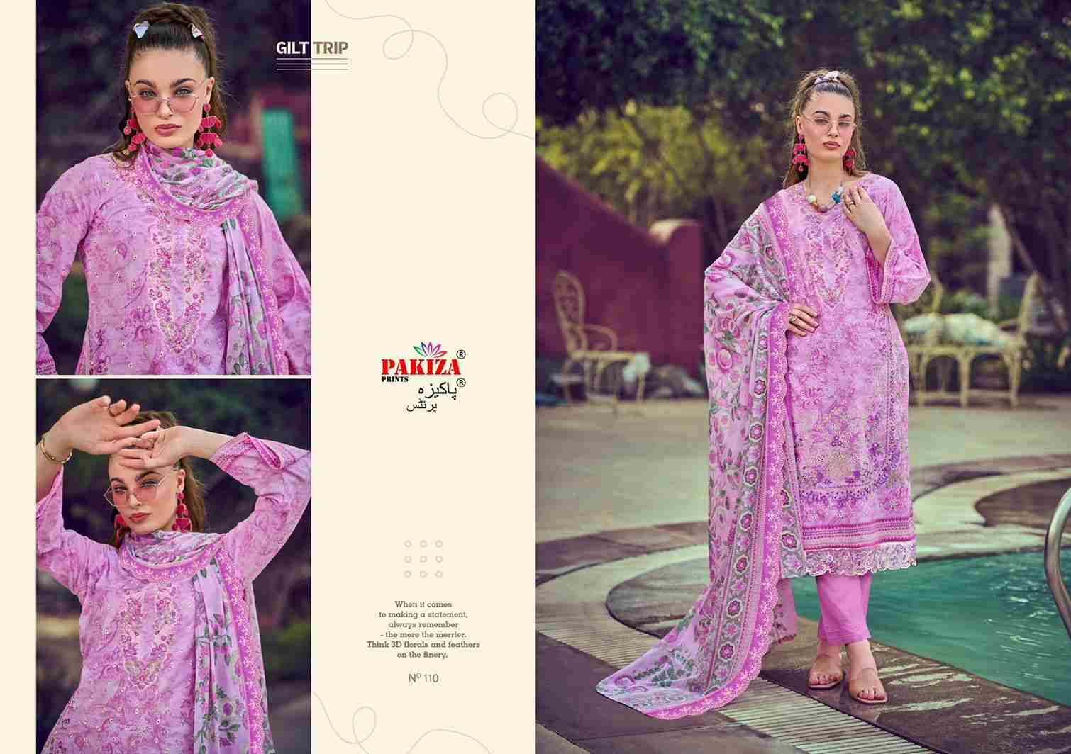 Ziaaz Vol-1 By Pakiza Prints 101 To 110 Series Beautiful Festive Suits Stylish Fancy Colorful Party Wear & Occasional Wear Lawn Cotton Print Dresses At Wholesale Price