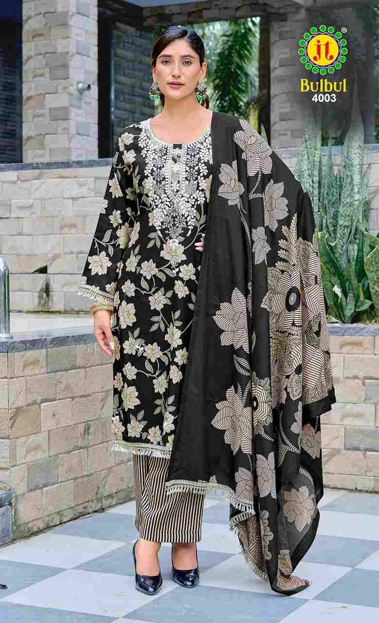 Bulbul Vol-4 By JT 4001 To 4005 Series Beautiful Festive Suits Colorful Stylish Fancy Casual Wear & Ethnic Wear Rayon Dresses At Wholesale Price