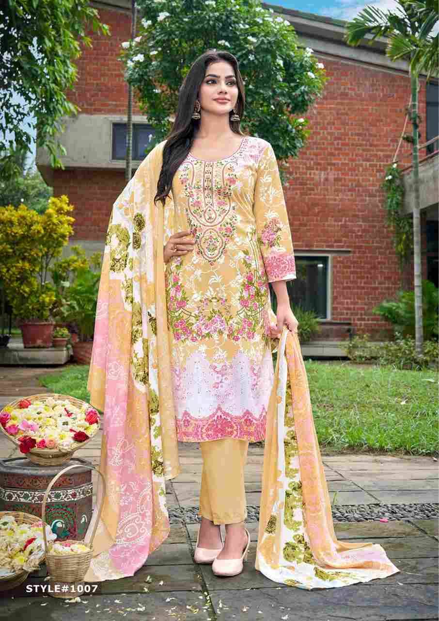 M.Prints Vol-1 By Mizaj 1001 To 1008 Series Beautiful Suits Colorful Stylish Fancy Casual Wear & Ethnic Wear Premium Cotton Print Dresses At Wholesale Price