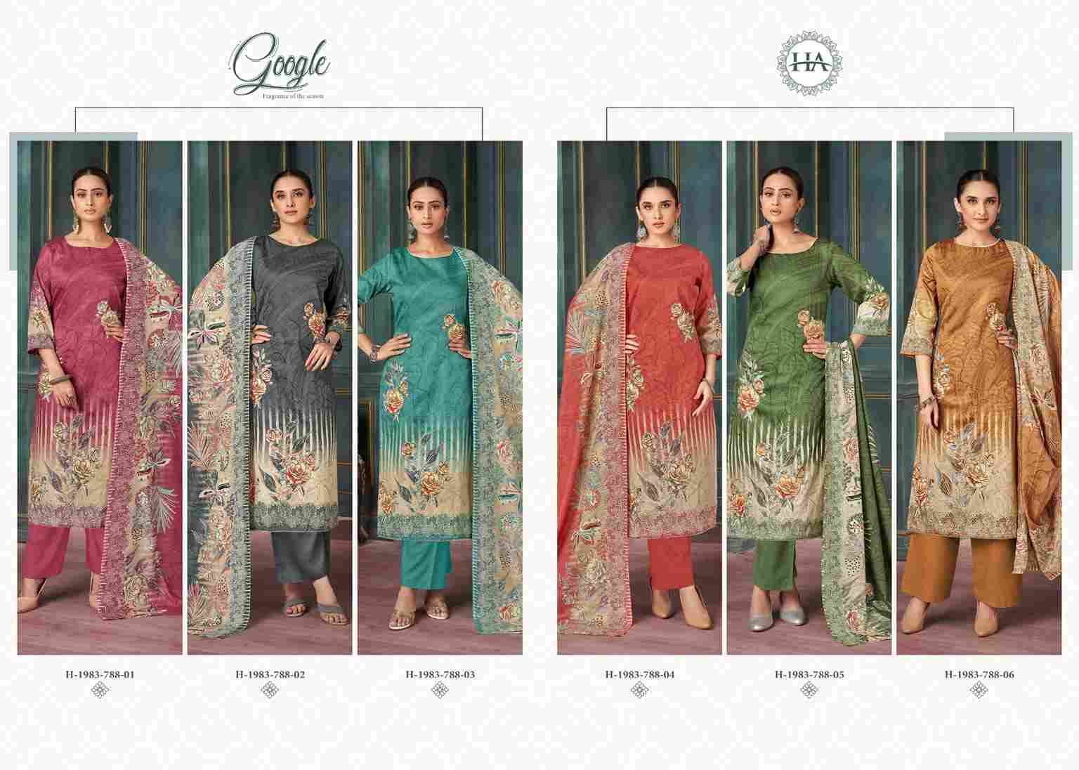 Google By Harshit Fashion Hub 1983-788-01 To 1983-788-06 Series Beautiful Festive Suits Stylish Fancy Colorful Casual Wear & Ethnic Wear Pure Jam Cotton Dresses At Wholesale Price