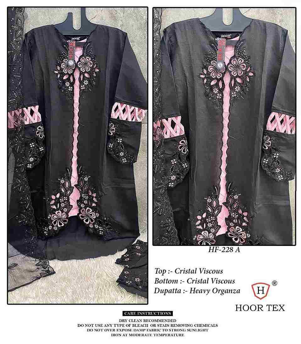 Hoor Tex Hit Design HF-228 Colours By Hoor Tex HF-228-A To HF-228-C Series Designer Festive Pakistani Suits Collection Beautiful Stylish Fancy Colorful Party Wear & Occasional Wear Heavy Viscose Dresses At Wholesale Price