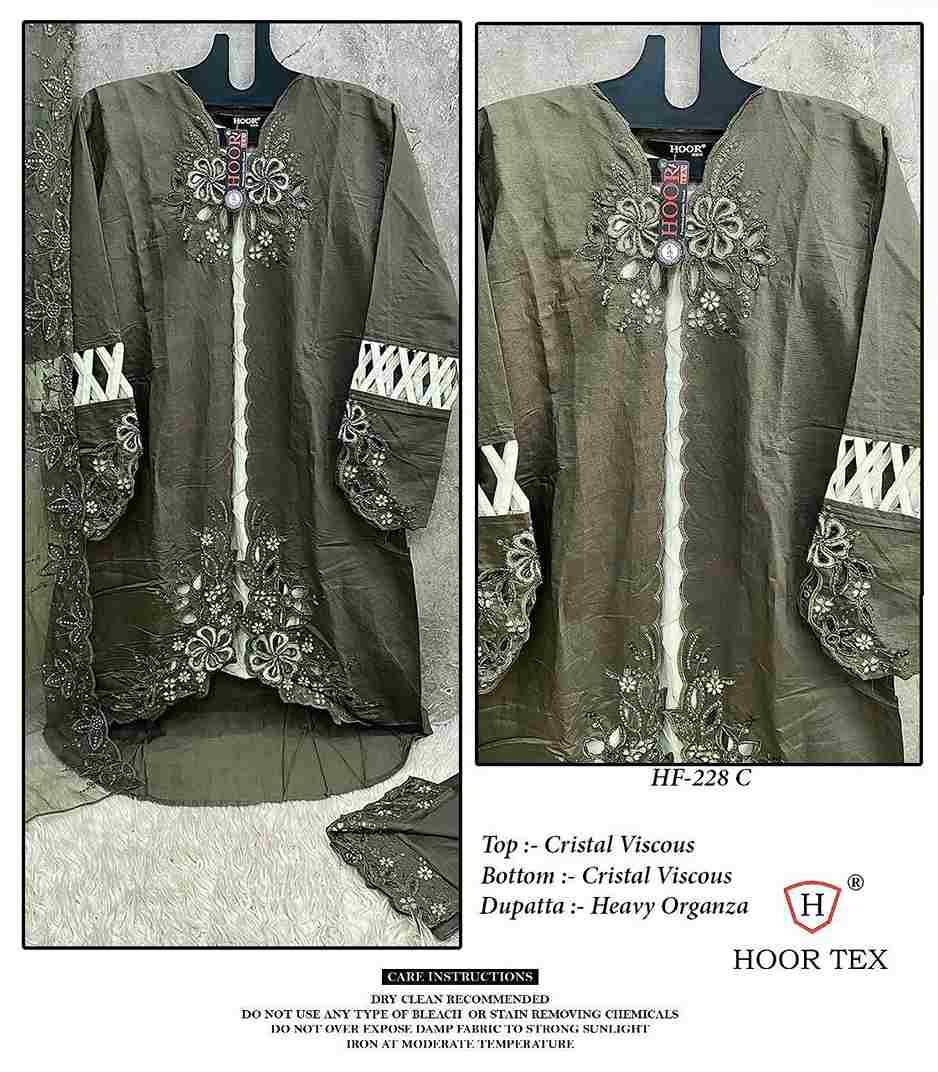 Hoor Tex Hit Design HF-228 Colours By Hoor Tex HF-228-A To HF-228-C Series Designer Festive Pakistani Suits Collection Beautiful Stylish Fancy Colorful Party Wear & Occasional Wear Heavy Viscose Dresses At Wholesale Price
