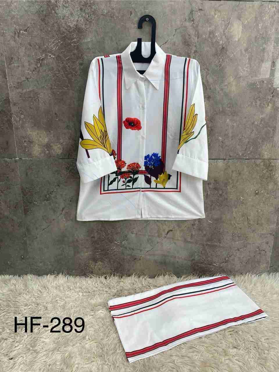 Hoor Tex Hit Design HF-289 By Hoor Tex Designer Stylish Fancy Colorful Beautiful Casual Wear & Ethnic Wear Imported Cotton Co-Ords At Wholesale Price
