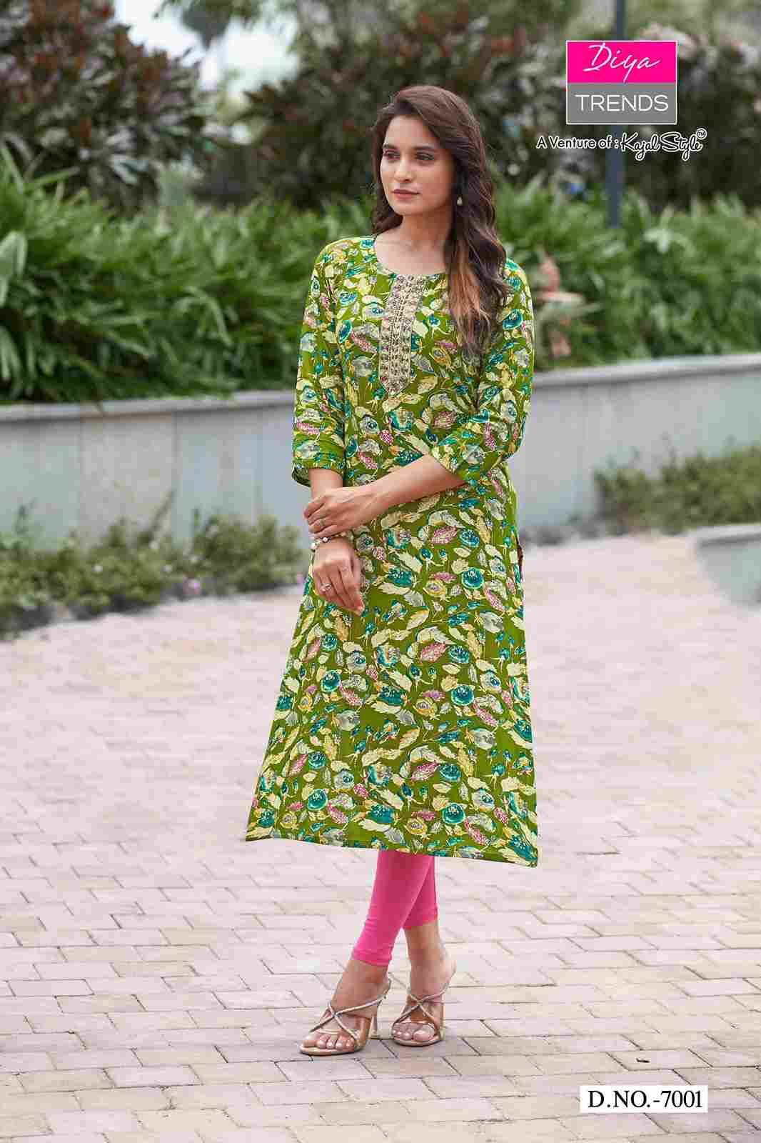 Gardencity Vol-7 By Diya Trends Combo Set 7001 To 7011 Series Designer Stylish Fancy Colorful Beautiful Party Wear & Ethnic Wear Collection Rayon Print Kurtis At Wholesale Price