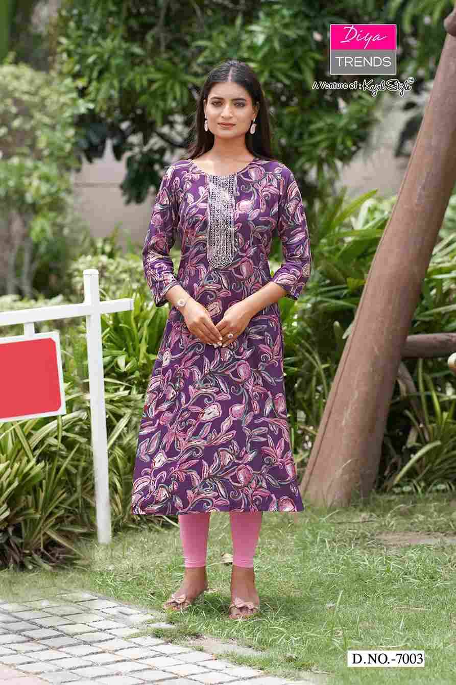 Gardencity Vol-7 By Diya Trends Combo Set 7001 To 7011 Series Designer Stylish Fancy Colorful Beautiful Party Wear & Ethnic Wear Collection Rayon Print Kurtis At Wholesale Price