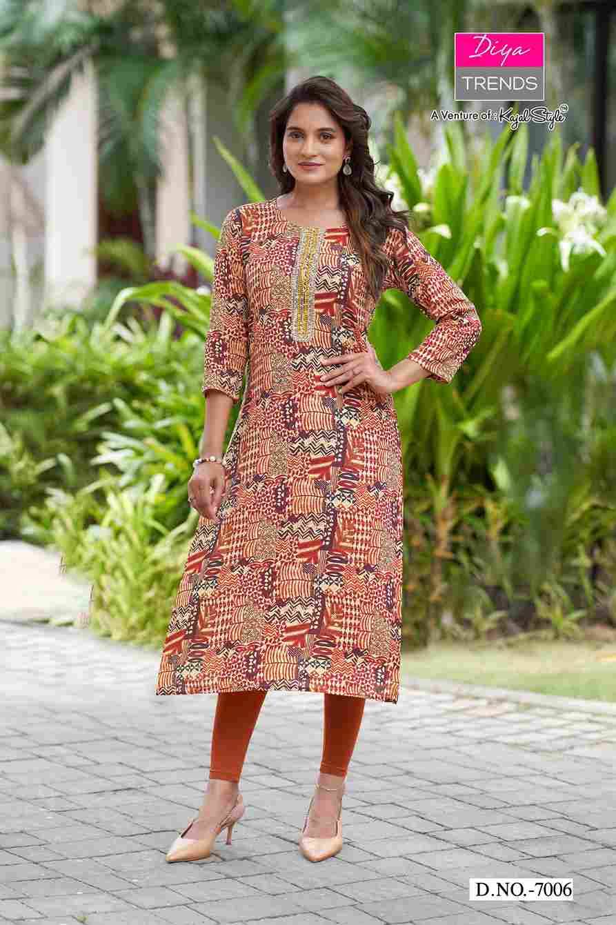 Gardencity Vol-7 By Diya Trends Combo Set 7001 To 7011 Series Designer Stylish Fancy Colorful Beautiful Party Wear & Ethnic Wear Collection Rayon Print Kurtis At Wholesale Price