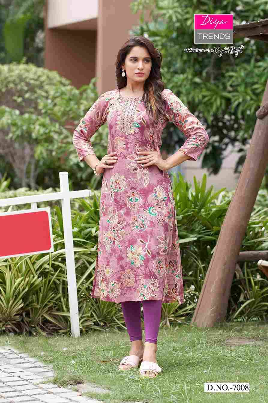 Gardencity Vol-7 By Diya Trends Combo Set 7001 To 7011 Series Designer Stylish Fancy Colorful Beautiful Party Wear & Ethnic Wear Collection Rayon Print Kurtis At Wholesale Price