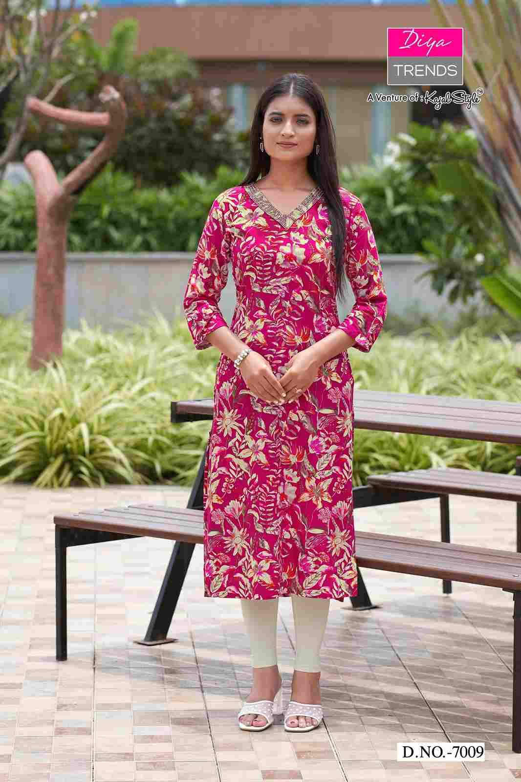 Gardencity Vol-7 By Diya Trends Combo Set 7001 To 7011 Series Designer Stylish Fancy Colorful Beautiful Party Wear & Ethnic Wear Collection Rayon Print Kurtis At Wholesale Price