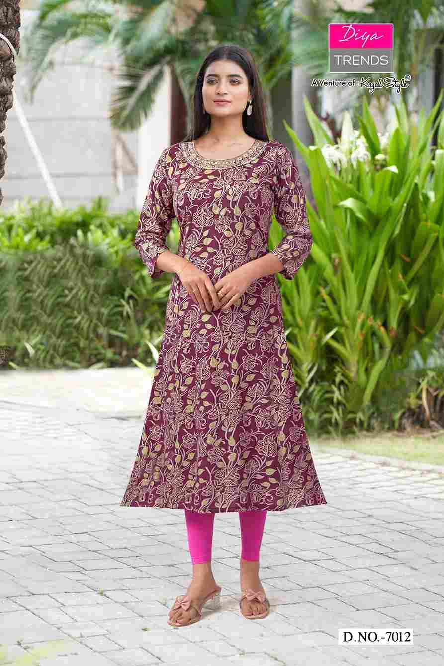 Gardencity Vol-7 By Diya Trends Combo Set 7001 To 7011 Series Designer Stylish Fancy Colorful Beautiful Party Wear & Ethnic Wear Collection Rayon Print Kurtis At Wholesale Price