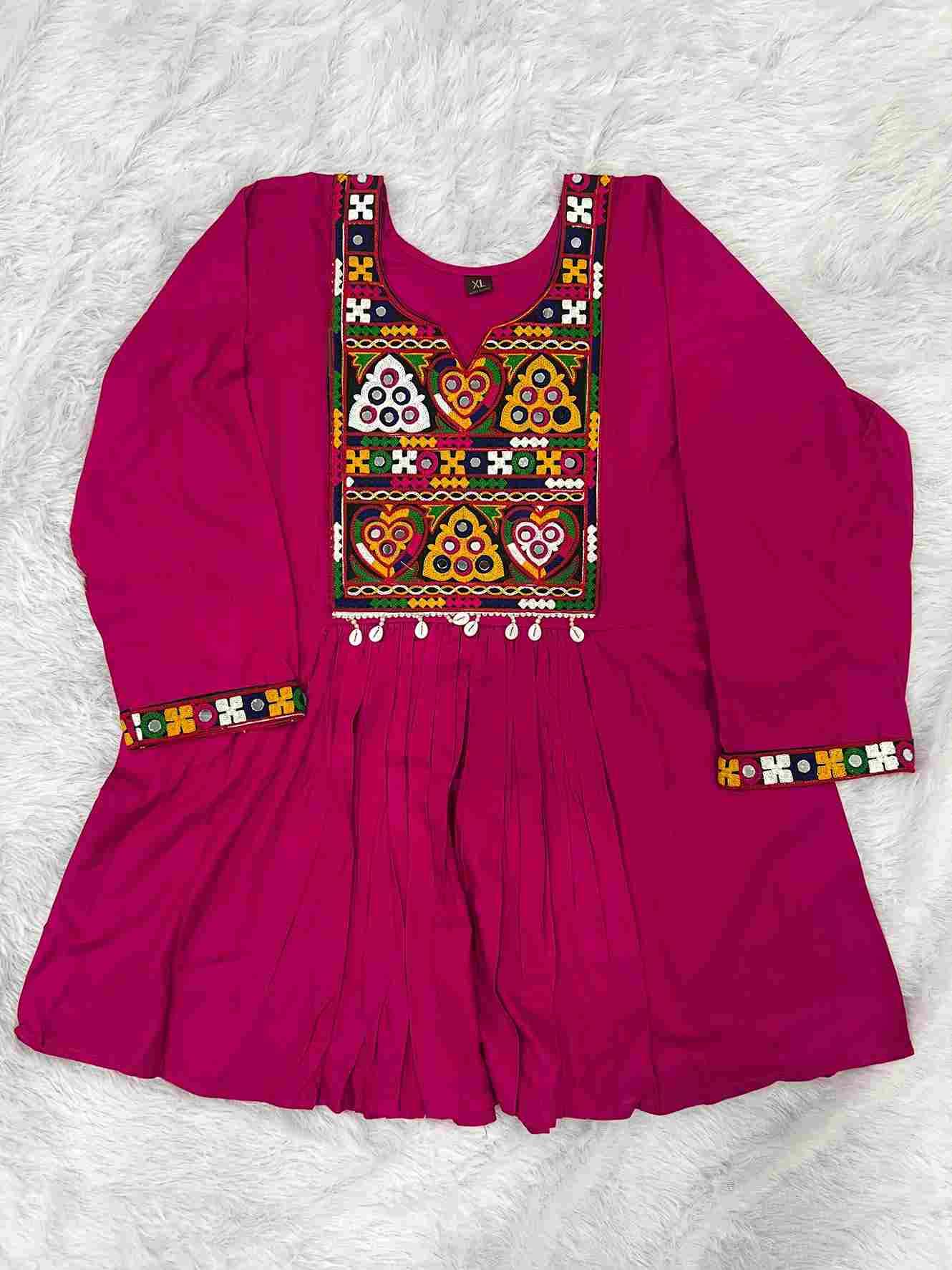 Navratri Tops By Kaamiri 01 To 05 Series Designer Stylish Fancy Colorful Beautiful Party Wear & Ethnic Wear Collection Rayon Tops At Wholesale Price