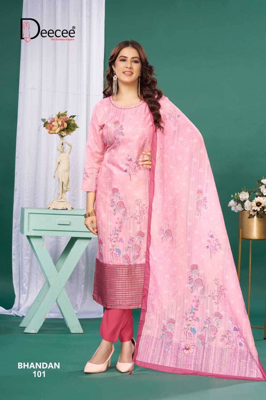 Bandhan By Dee Cee 101 To 106 Series Designer Stylish Fancy Colorful Beautiful Party Wear & Ethnic Wear Collection Muslin Silk Dresses At Wholesale Price
