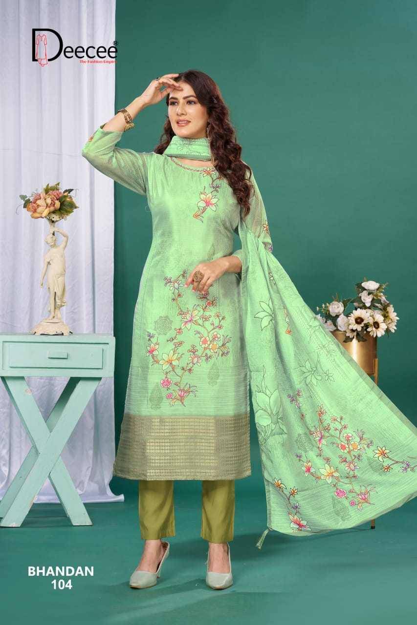Bandhan By Dee Cee 101 To 106 Series Designer Stylish Fancy Colorful Beautiful Party Wear & Ethnic Wear Collection Muslin Silk Dresses At Wholesale Price