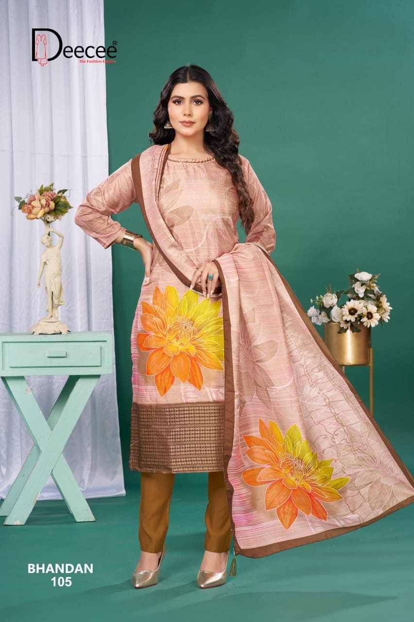 Bandhan By Dee Cee 101 To 106 Series Designer Stylish Fancy Colorful Beautiful Party Wear & Ethnic Wear Collection Muslin Silk Dresses At Wholesale Price