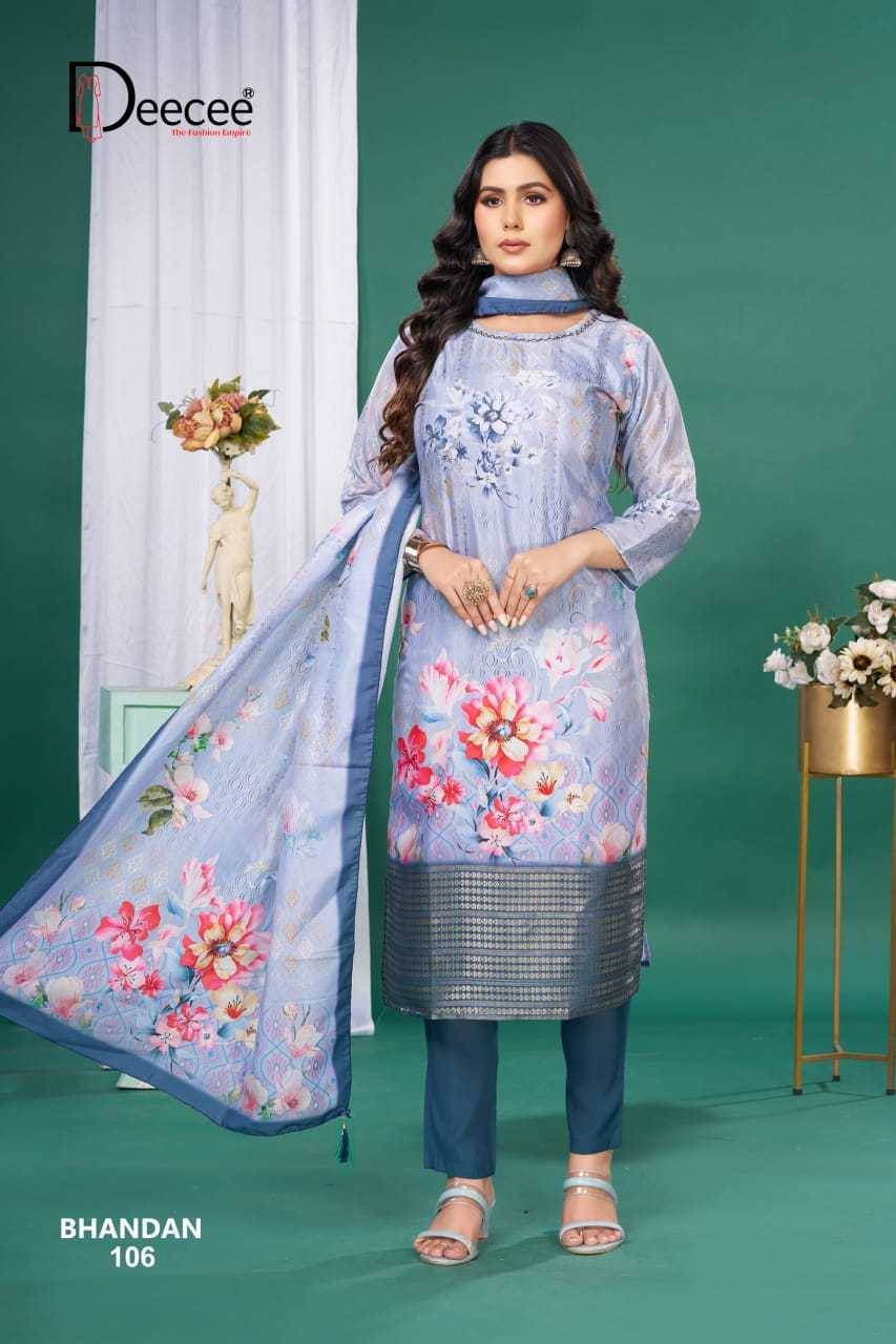 Bandhan By Dee Cee 101 To 106 Series Designer Stylish Fancy Colorful Beautiful Party Wear & Ethnic Wear Collection Muslin Silk Dresses At Wholesale Price