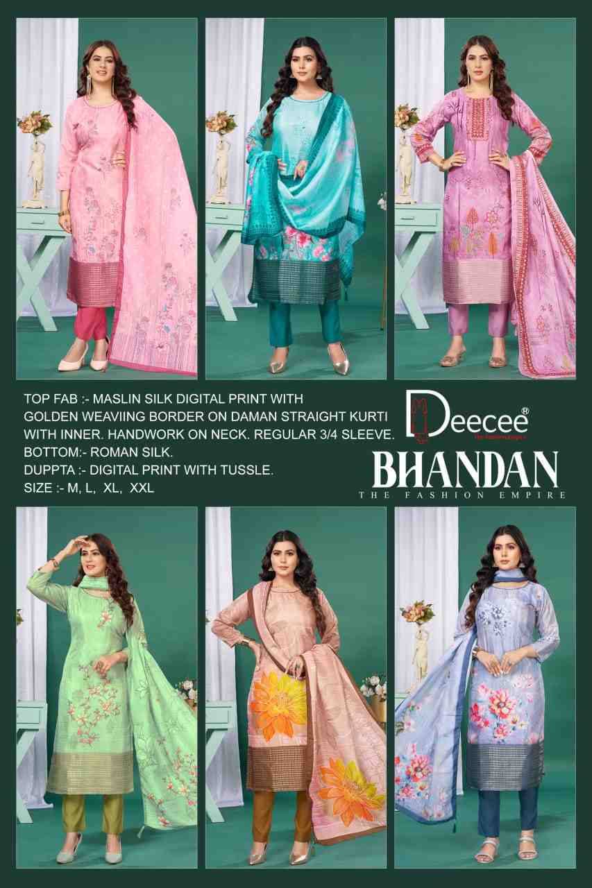 Bandhan By Dee Cee 101 To 106 Series Designer Stylish Fancy Colorful Beautiful Party Wear & Ethnic Wear Collection Muslin Silk Dresses At Wholesale Price