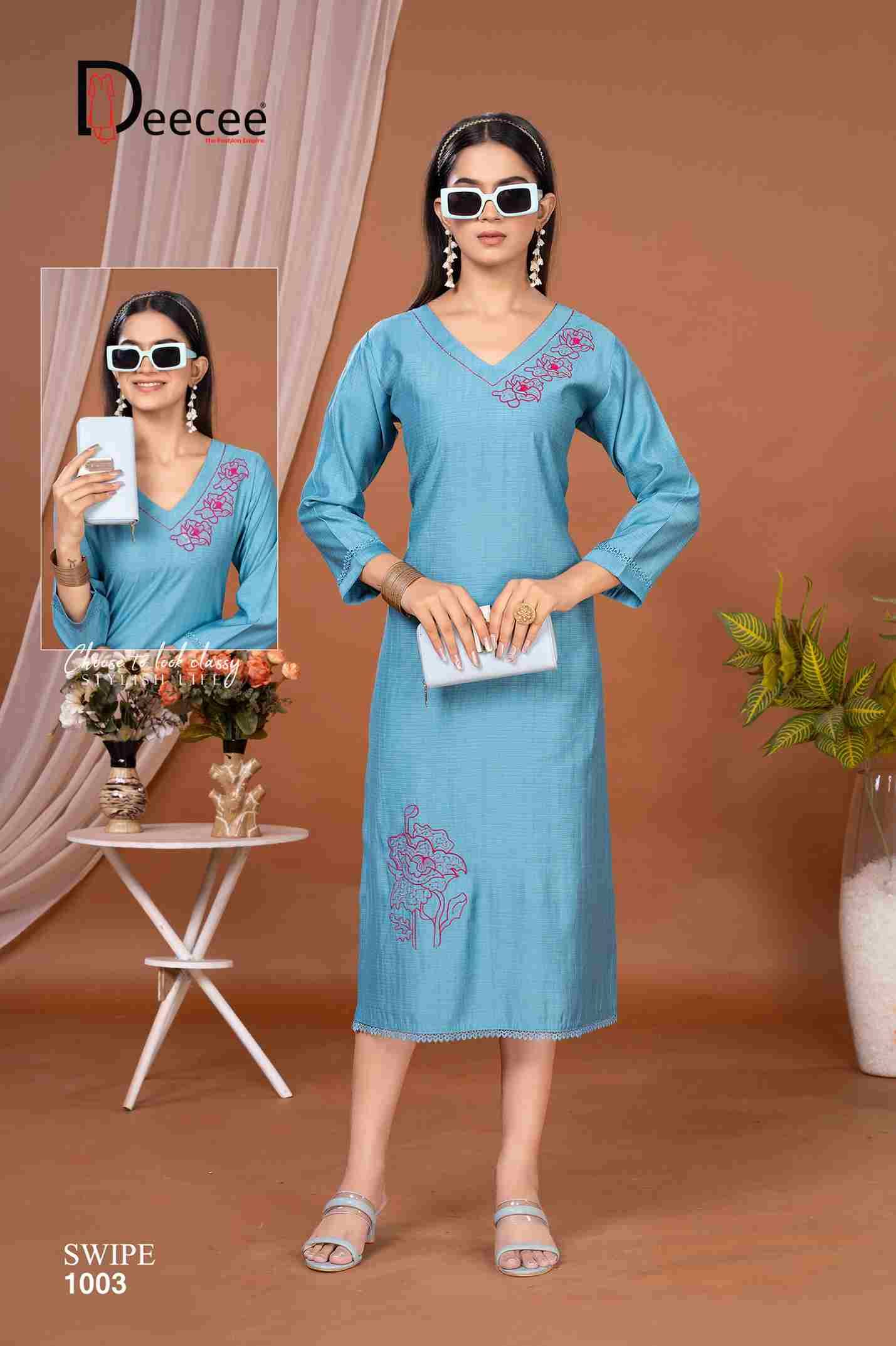 Swipe By Dee Cee 1001 To 1006 Series Designer Stylish Fancy Colorful Beautiful Party Wear & Ethnic Wear Collection Imported Kurtis At Wholesale Price