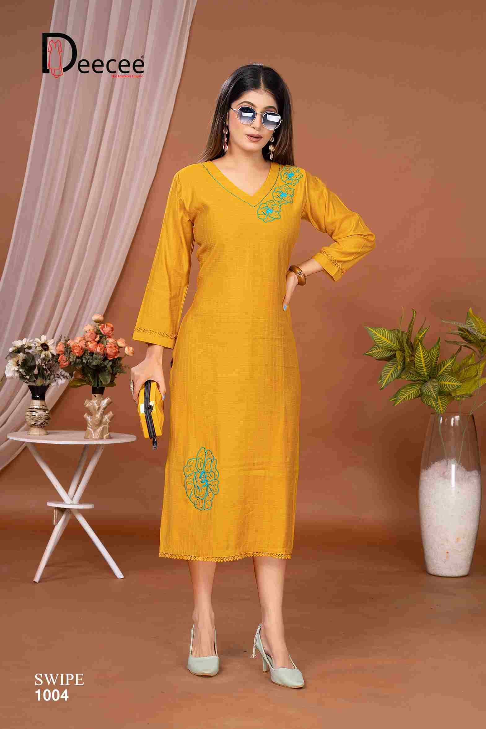 Swipe By Dee Cee 1001 To 1006 Series Designer Stylish Fancy Colorful Beautiful Party Wear & Ethnic Wear Collection Imported Kurtis At Wholesale Price