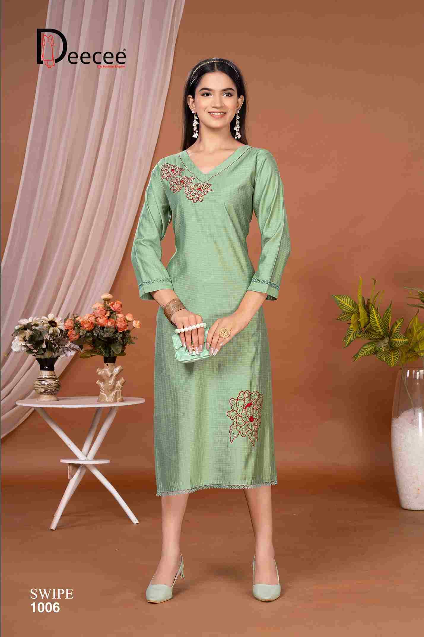 Swipe By Dee Cee 1001 To 1006 Series Designer Stylish Fancy Colorful Beautiful Party Wear & Ethnic Wear Collection Imported Kurtis At Wholesale Price